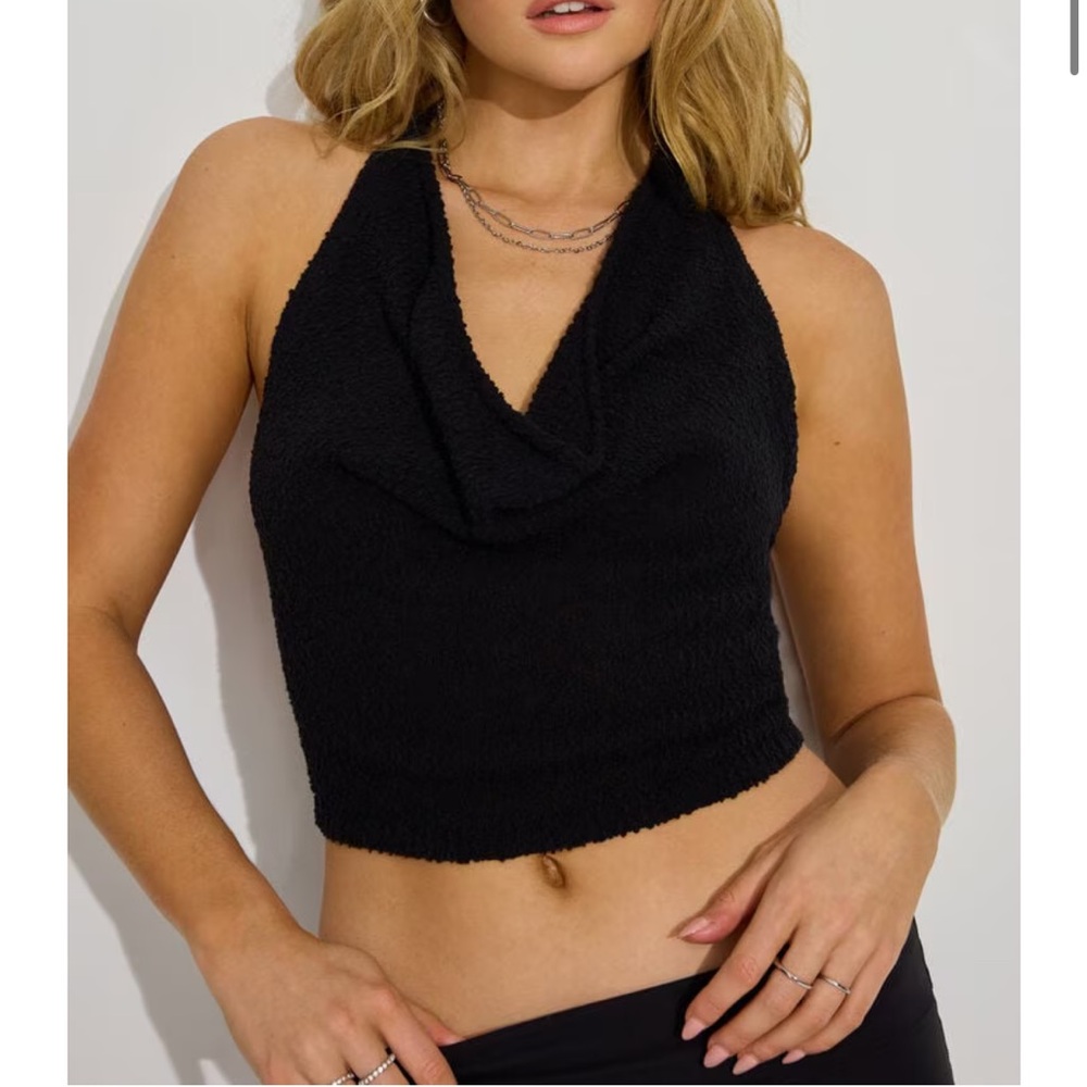 Black Halter Neck Top